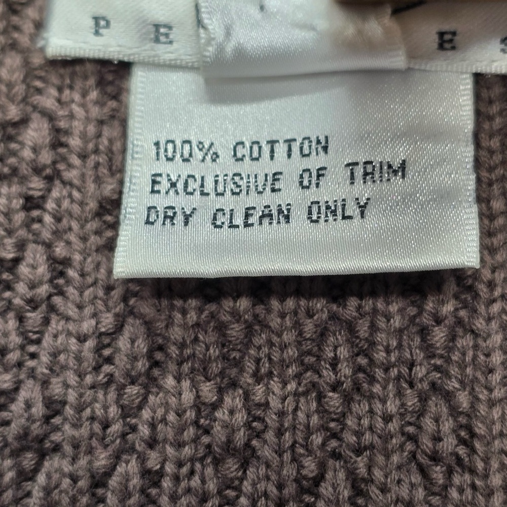 Talbots Petites Knit Jacket Button Front Chocolat… - image 5